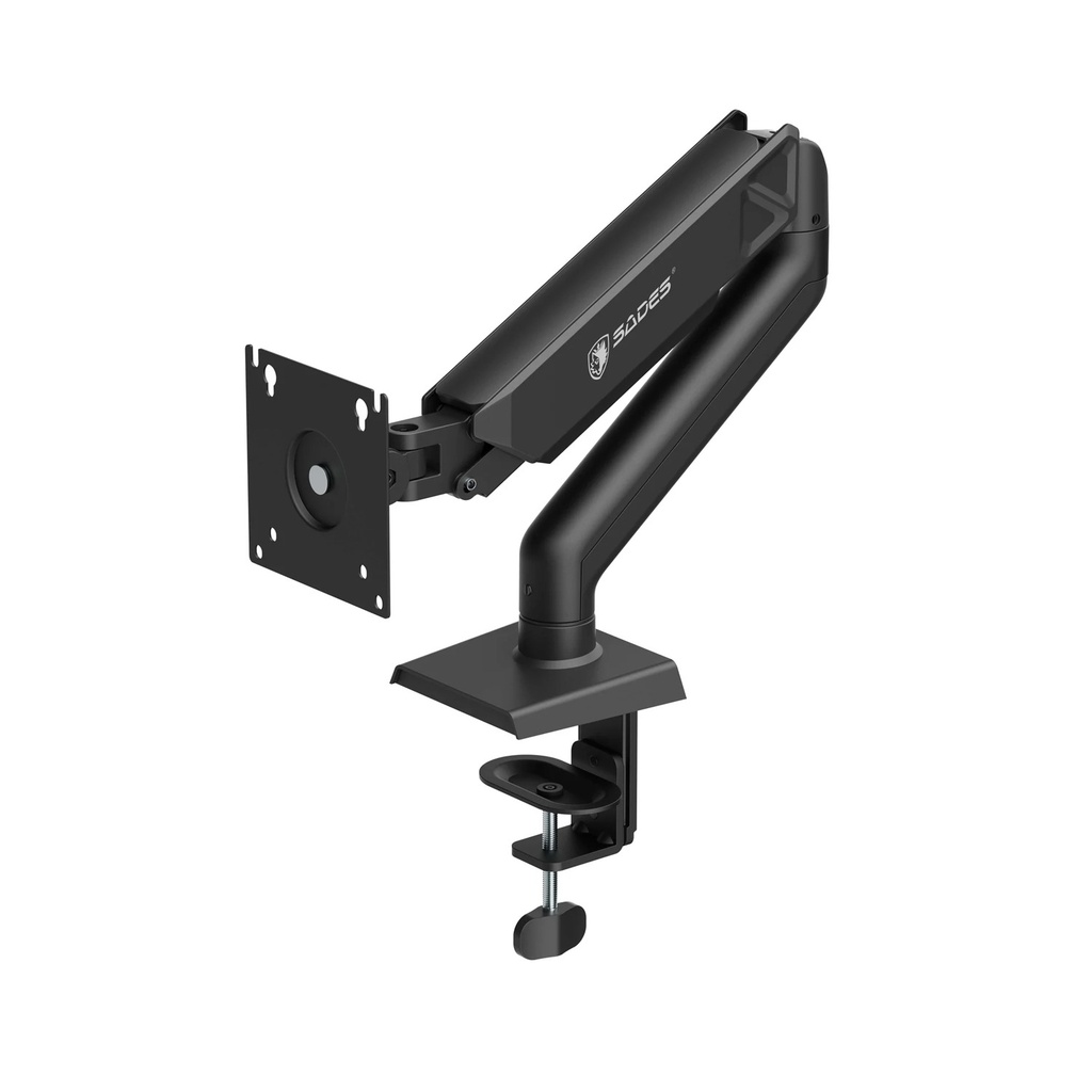 [SA-MA01-BLACK] Sades Viper Single Monitor Arm Screen Rotation Spring Inside - Black (Fit Screen Size 17" - 32" Flat/Curved)