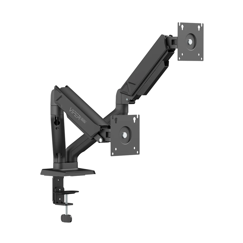 [SA-MS01-BLACK] Sades Viper Dual Monitor Arm Screen Rotation Spring Inside - Black (Fit Screen Size 17" - 32" Flat/Curved)