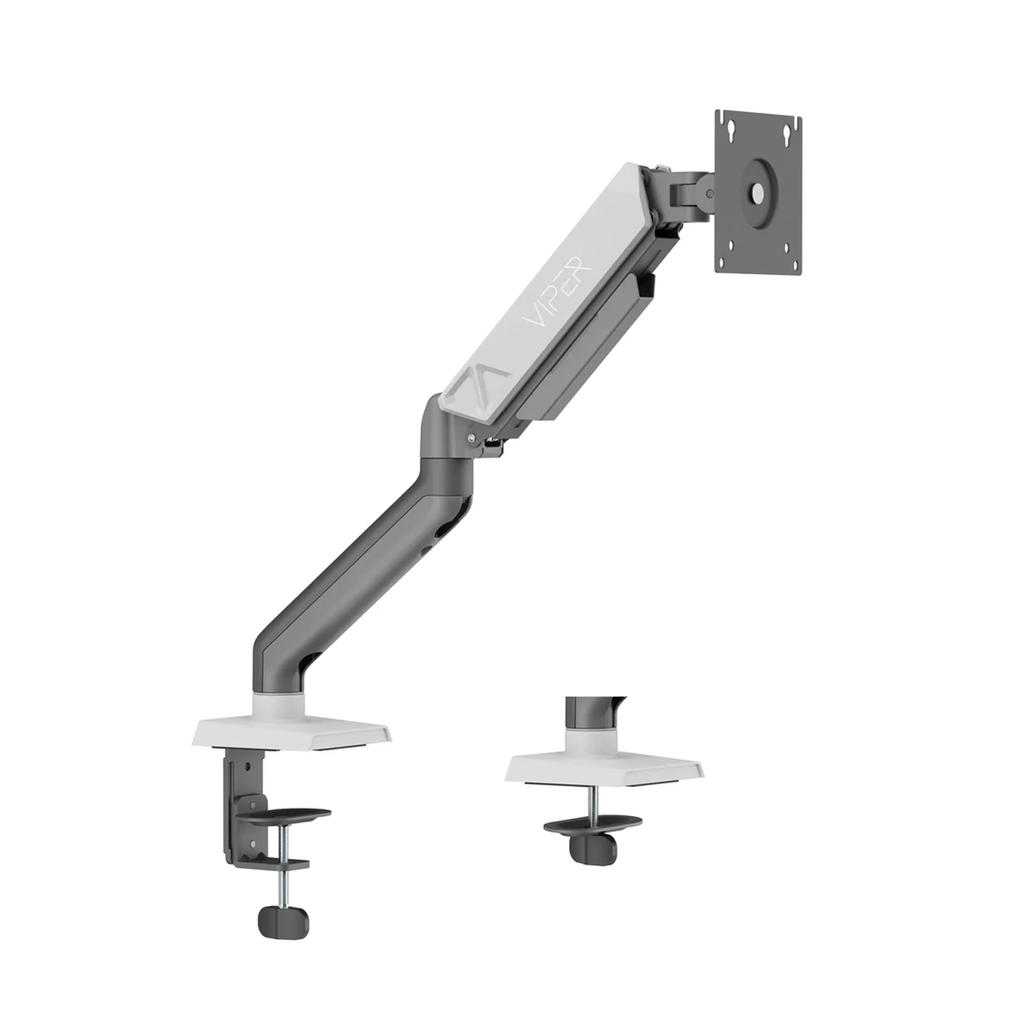 [SA-MA01] Sades Viper Single Monitor Arm Screen Rotation Spring Inside - White (Fit Screen Size 17" - 32" Flat/Curved)
