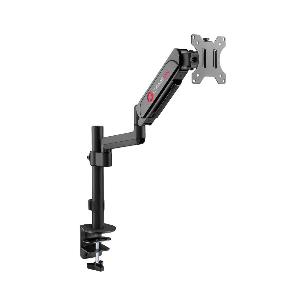 [GO-3363] GAMEON Pole Mounted Gas Spring Single Monitor Arm Stand And Mount For Gaming And Office Use (17" - 32") Each Arm Up To 9 KG - Black