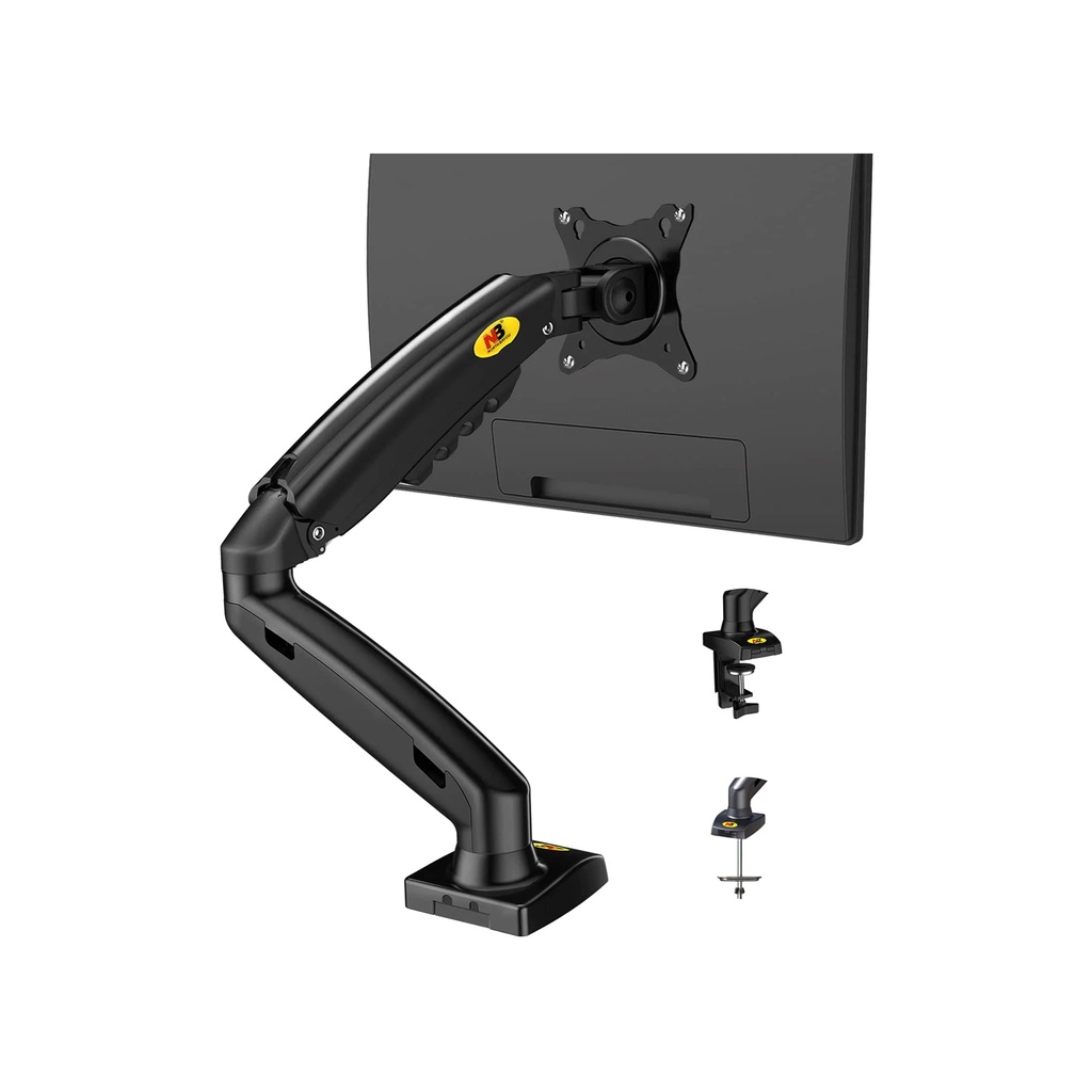 [1001070976] North Bayou F80 Single Arm (17"-30") Gas-Strut Flexi Mount Desktop Built With Interactive Ergonomical Concepts