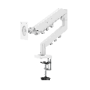 GameOn GO-5501 Gas Mechanical Spring Single Monitor Arm For Gaming And Office Use - White