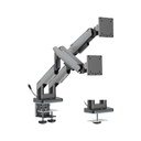 Gamertek Pivot Dual RGB Monitor Arm, (Fit Screen Size 17" - 35") - Black
