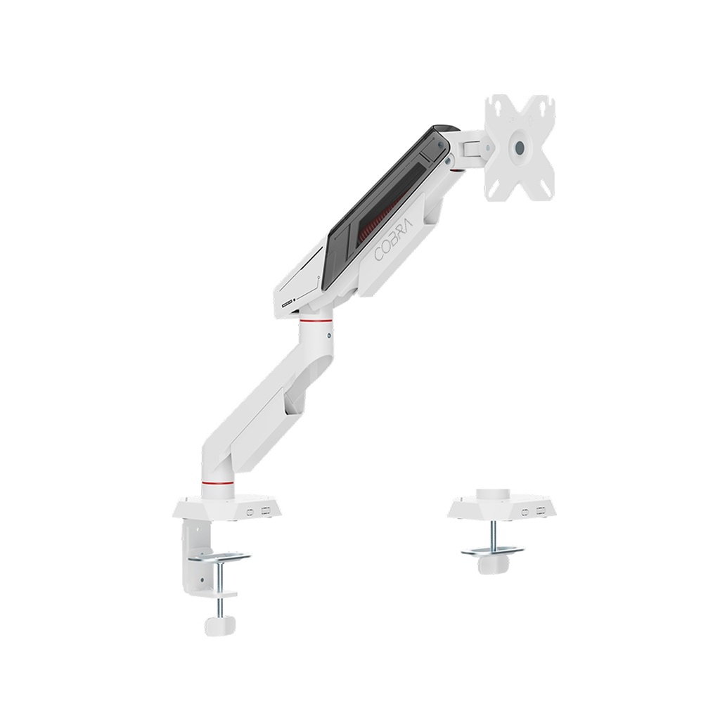 [SA-MA04-W] Sades Cobra Single Monitor Mount Arm (Max size 40"/12KG Per ARM) - White
