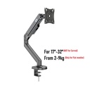 ZENO M8 Gas Strut Single Monitor Full Motion Height Swivel Tilt Rotation Adjustable Monitor Arm 17″ – 32″