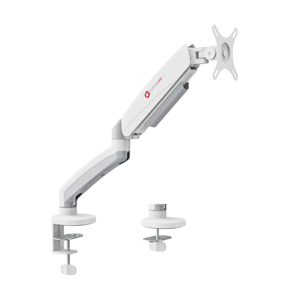 [GO-5400] GAMEON Single Monitor Arm Stand And Mount For Gaming And Office Use (17" - 32") Each Arm Up To 9 KG - White
