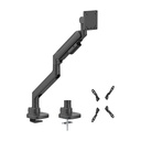 Silver Stone Single Monitor Arm With Heavy Duty Gas Spring Design And Versatile Adjustability (24'' to 57'')
