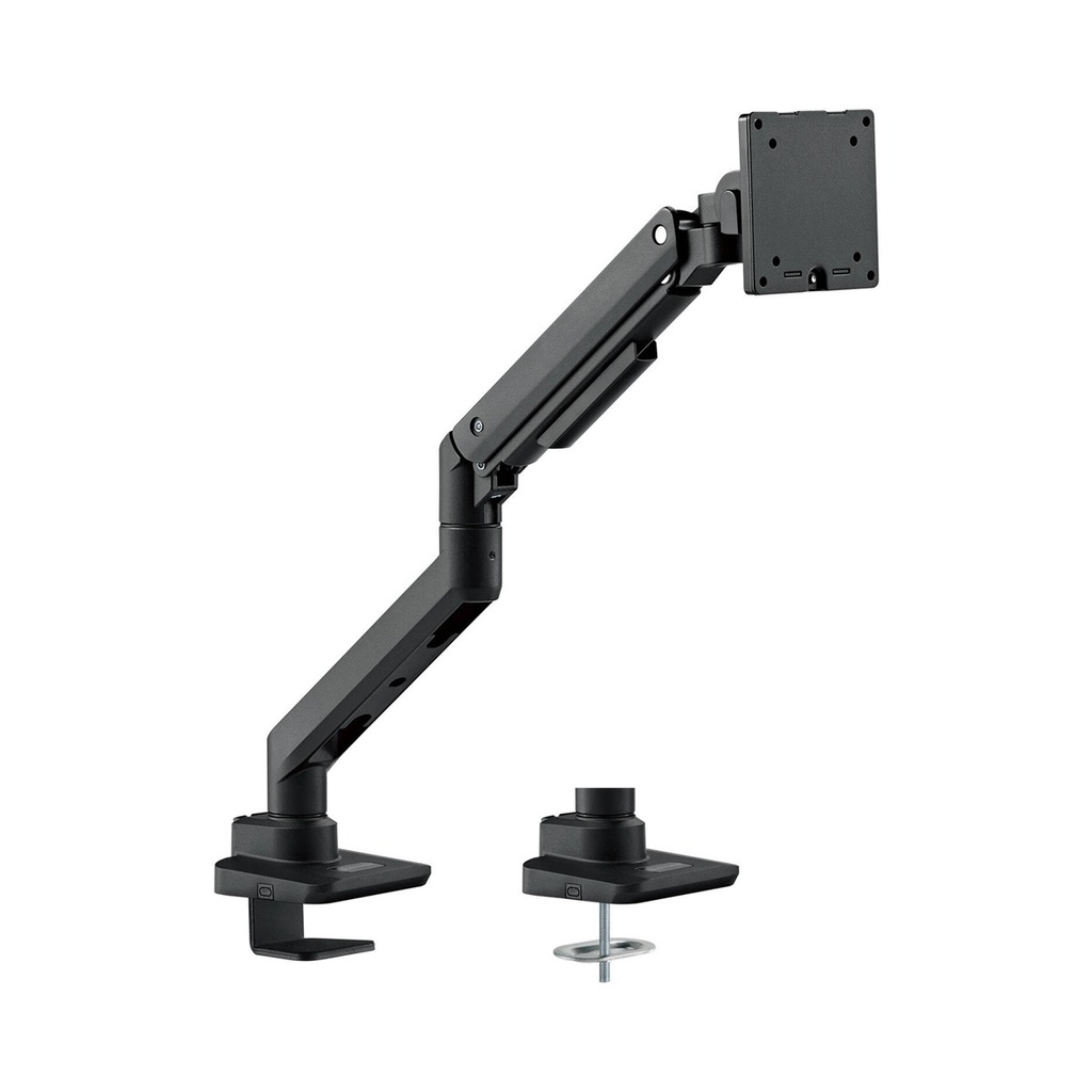 [SST-ARM14B] Silver Stone Single Monitor Arm With Heavy Duty Gas Spring Design And Versatile Adjustability (17'' to 49'') - Black