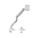 Silver Stone Single Monitor Arm With Heavy Duty Gas Spring Design And Versatile Adjustability (17'' to 49'') - White