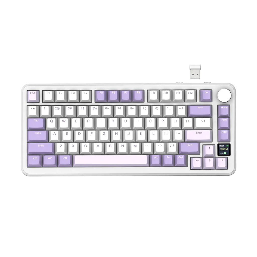 [X85PRO-LAVENDER] ATTACK SHARK X85Pro 75% Tri-Mode Gasket Mechanical Keyboard Blueberry Switch Linear - Lavender