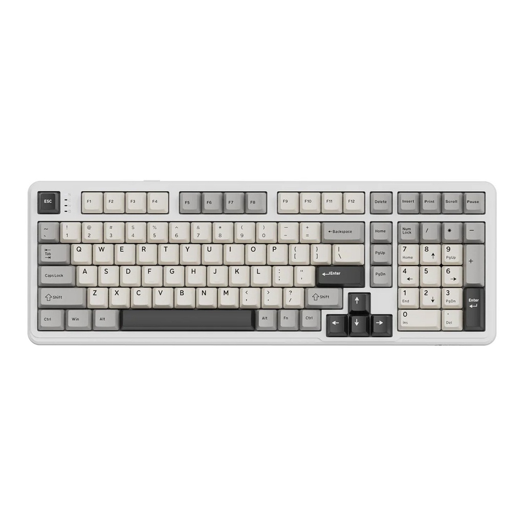 [X98-STAR] Attack Shark X98 Wired+2.4G & BT Tri-Mode Switch RGB Keyboard - Star White + StrawBerry Switch