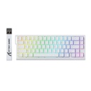 Attack Shark X68 HE Magnetic Swtich Keyboard 66Key Layout, PBT KeyCaps, RGB Light Effect For PC, Andriod, IOS, Mac - White Contour