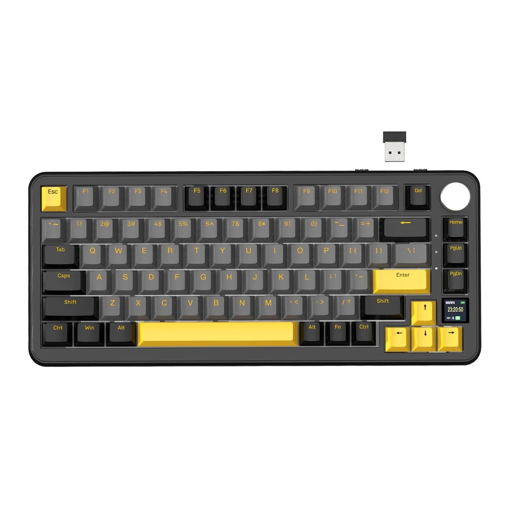 ATTACK SHARK X85Pro 75% Tri-Mode Gasket Mechanical Keyboard Blueberry Switch Linear - Starry Black