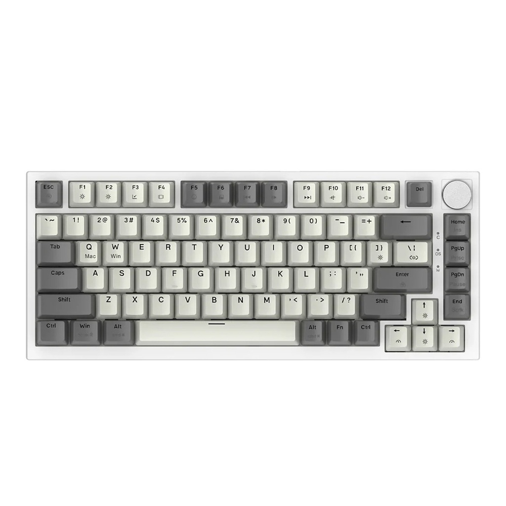 ATTACK SHARK K85 Magnetic Switch Mechanical Keyboard, 82 Keys Layout, PBT Colour-Coded Keycaps, RGB Cool Light Effect - Business Grey