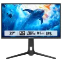 Sades RS-Dolphin 27" IPS Panel Dual Mode (4K 160Hz & FHD 320Hz) 0.5ms HDMI 2.1, Rear RGB Lightning Wide Angle Gaming Monitor - Black
