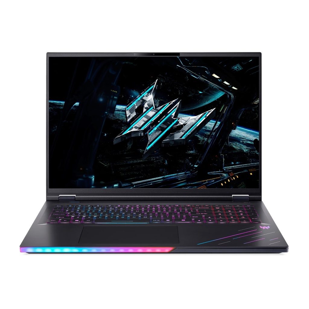 [NH.U1RAA.001] Acer Predator Helios Neo 18 Ai Gaming Laptop, Intel Core Ultra 9 275HX Processor, 64GB DDR5 RAM, 2TB SSD NVMe Gen4, RTX 5090 24GB Graphics, 18" Mini LED UHD+ 240Hz Display, Per-Key RGB Backlit Keyboard, Windows 11 Home, Abyssal Black | NH.U1RAA.001