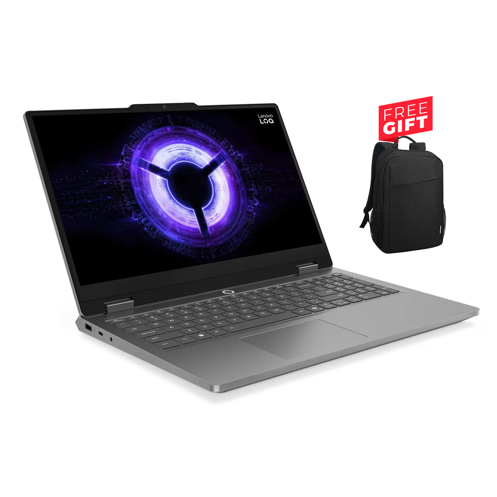 [83SC000CAX] Lenovo Loq Essential 15IRX11 Gaming Laptop, Intel Core i7-13650HX Processor, 16GB DDR5 RAM, 512GB SSD NVMe, RTX 5050 8GB Graphics, 15.6" FHD IPS 144Hz Display, White Backlit Keyboard, Windows 11 Pro (License) + Free Gift Lenovo Laptop Bag