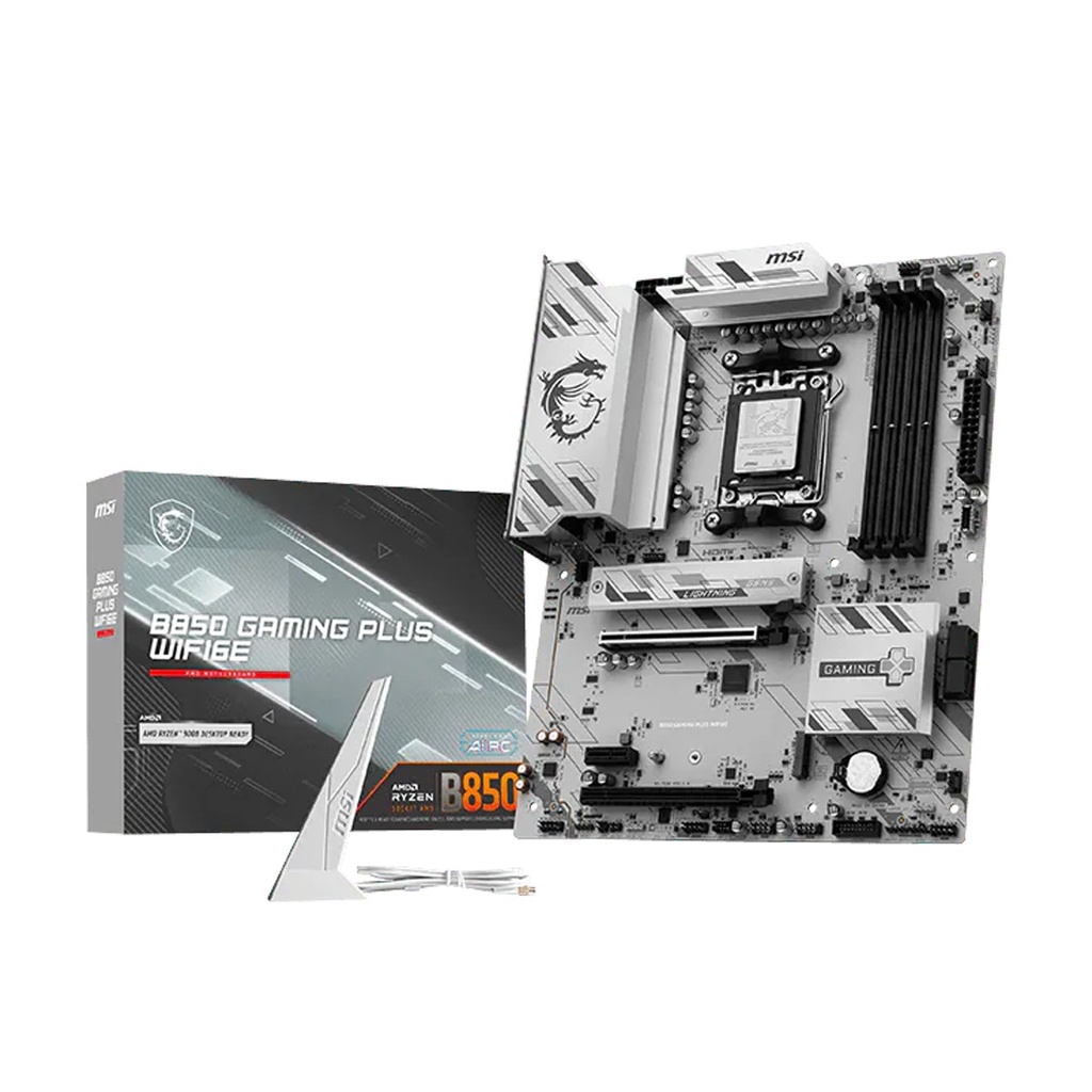 [911-7E80-001] MSI B850 Gaming Plus WIFI6E Motherboard – White