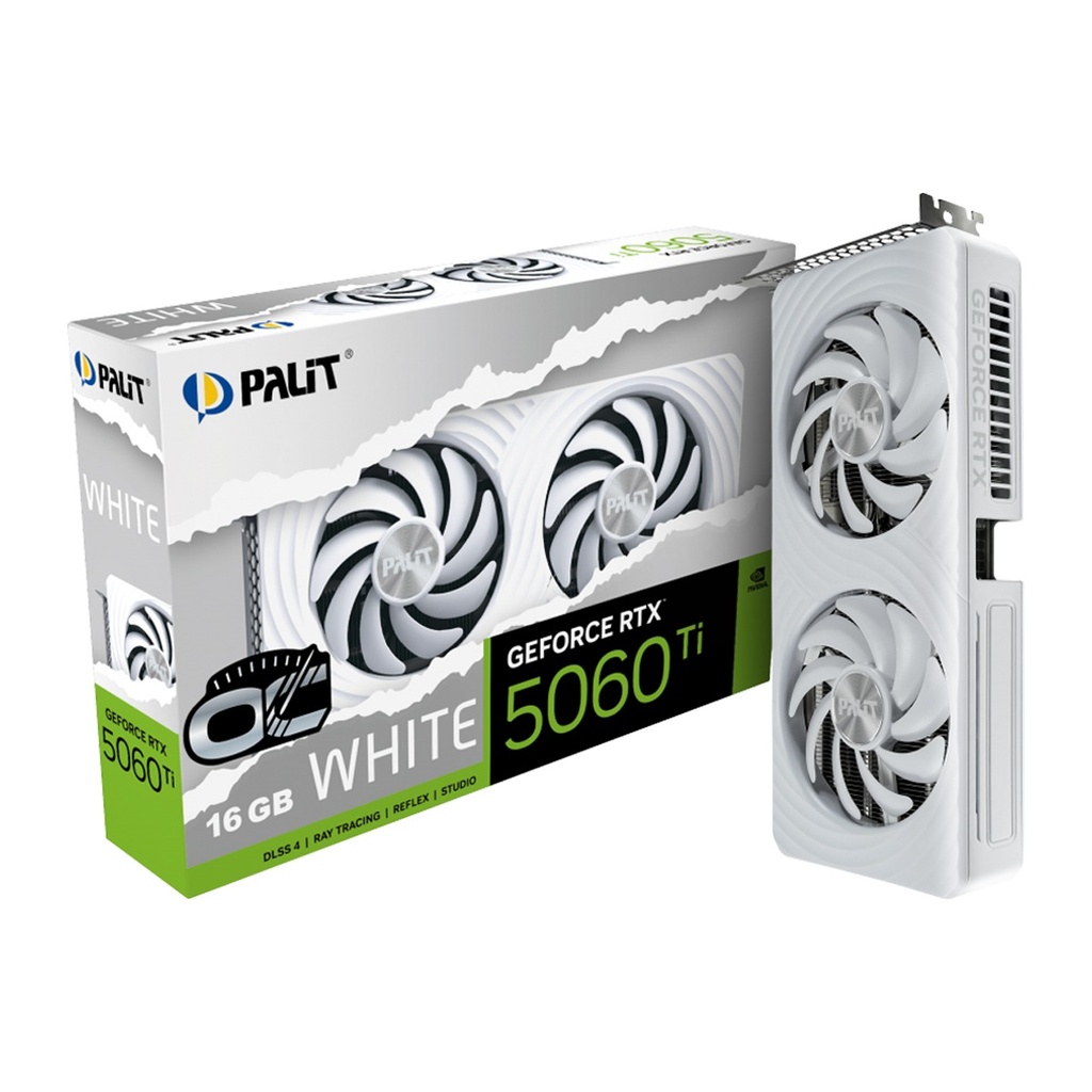 [NE7506TU19T1-GB2061M] Palit Geforce RTX 5060Ti 16GB GDDR7 OC Graphic Card - White