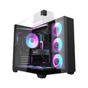 DarkFlash TH285 ATX Mid Tower Front Side & Left Side Tempered Glass Panel Case With RGB 4 Fans - Black