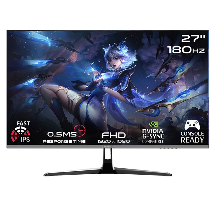 GAMEON GOPS27180IPS Pro Series 27" FHD, 180Hz, MPRT 0.5ms, HDMI 2.1, Fast IPS Gaming Monitor (Supports PS5) - Black