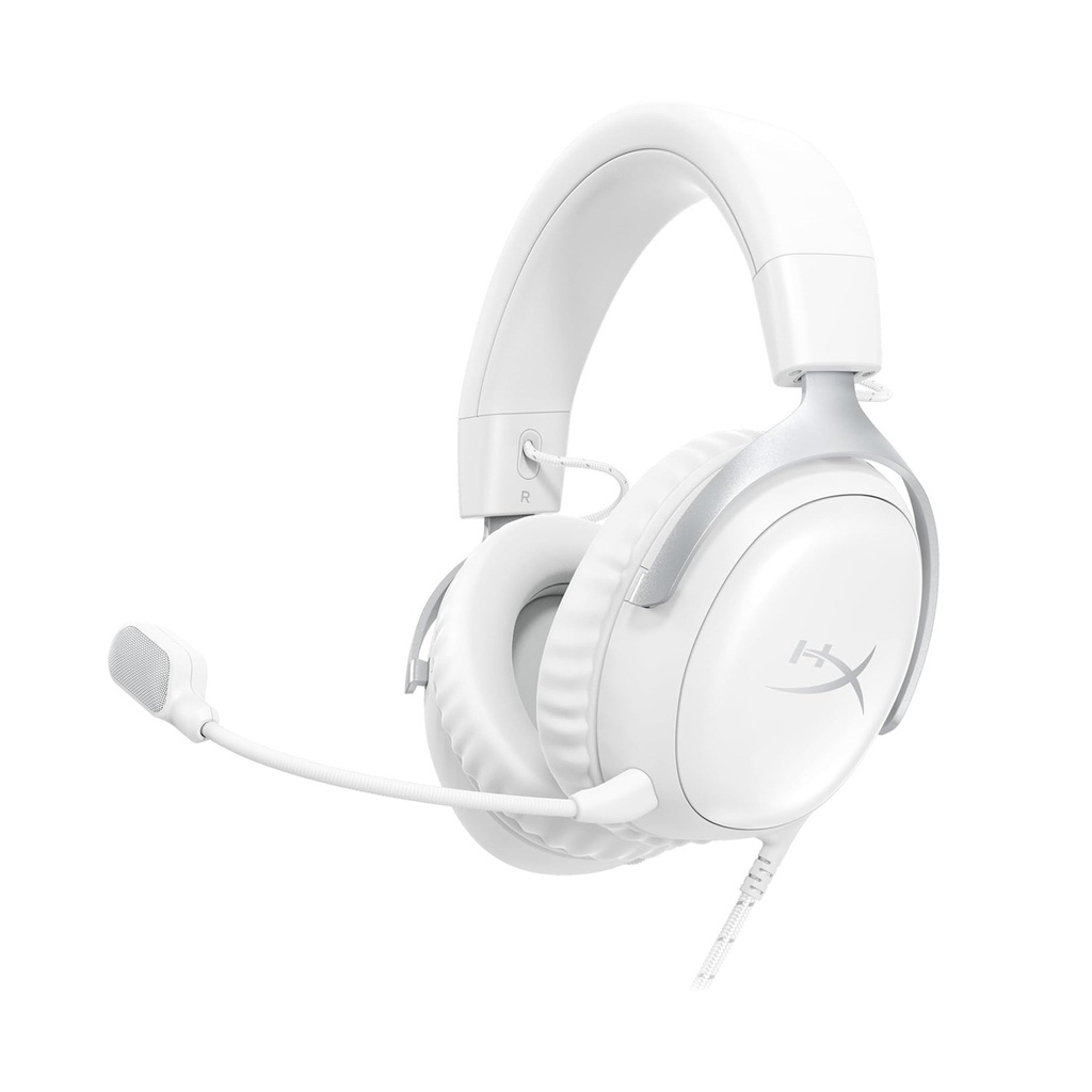 [BS7C1AA] HyperX Cloud III Wired Gaming Headset Angled 53mm Driver For PC, PS5, PS4 Xbox Series X|S, Xbox One Nintendo Switch & Mobile -White