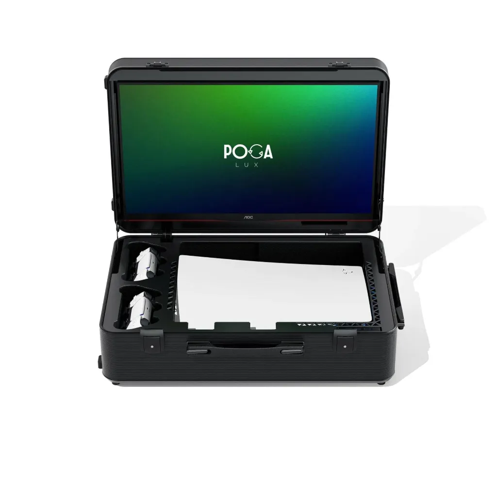 Poga Lux 24" Portable Monitor, For PS5, 1920x1080 Pixel, 144Hz Refresh Rate, USB 3.0 Office Hub