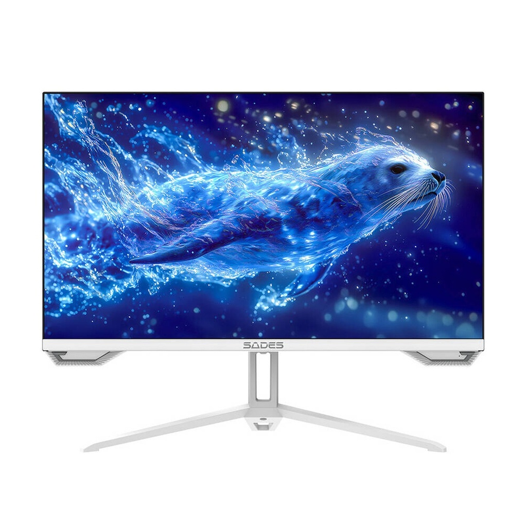 Sades SL-Sealion 27" Plus FHD Flat IPS 180Hz 1ms Gaming Monitor With Adaptive Sync, HDR Support, Anti-Blue Light Eye Care - White