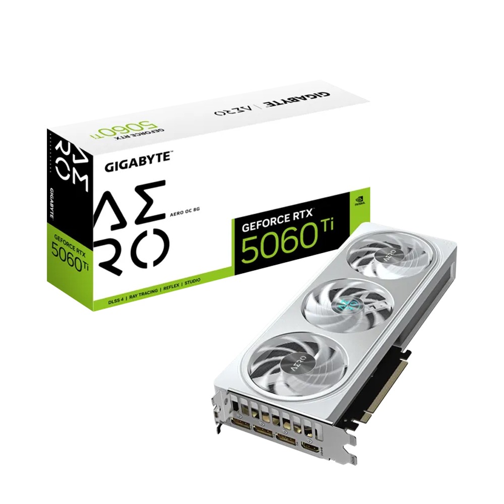 Gigabyte GeForce RTX 5060 Ti AERO OC 8GB GDDR7 Graphics Card - White