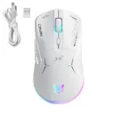 Onikuma CW917 Wireless Gaming Mouse, 4800 DPI Wired/Wireless Gamer Mouse, Dual-Mode Computer Mouse Rechargeable 6 Buttons Reliable Power Capacity and RGB Backlight for PC/Mac/Laptop