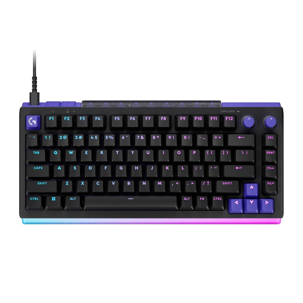 Logitech G512 X 75 Tenkeyless Dual Swap Hot-Swappable TMR Analog / Mechanical Wired Gaming Keyboard For PC, Mac With LIGHTSYNC RGB -Black