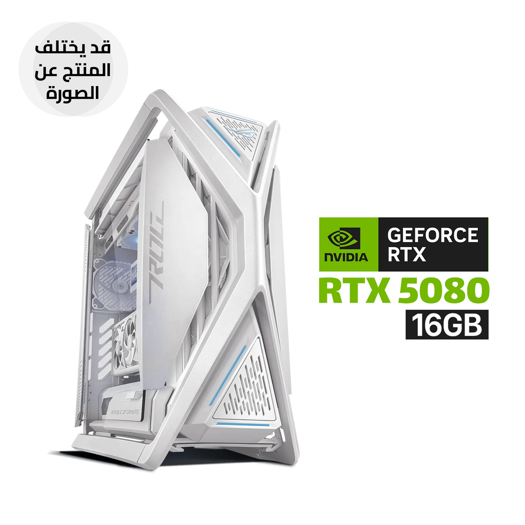 [90DC00F3-B39000-CGP3] AMD RYZEN 9-9950X3D, ROG STRIX X870E-A GAMING WIFI7 NEO, 32GB RAM D5 White, 2TB SSD NVMe GEN-5, ASUS ASTRAL RTX 5080 16GB White, ROG Strix 1000W Platinum White, ROG Strix LC IV 360 ARGB LCD, Asus ROG Hyperion GR701 Case White, Lian-Li Strimers, Win11 Pro