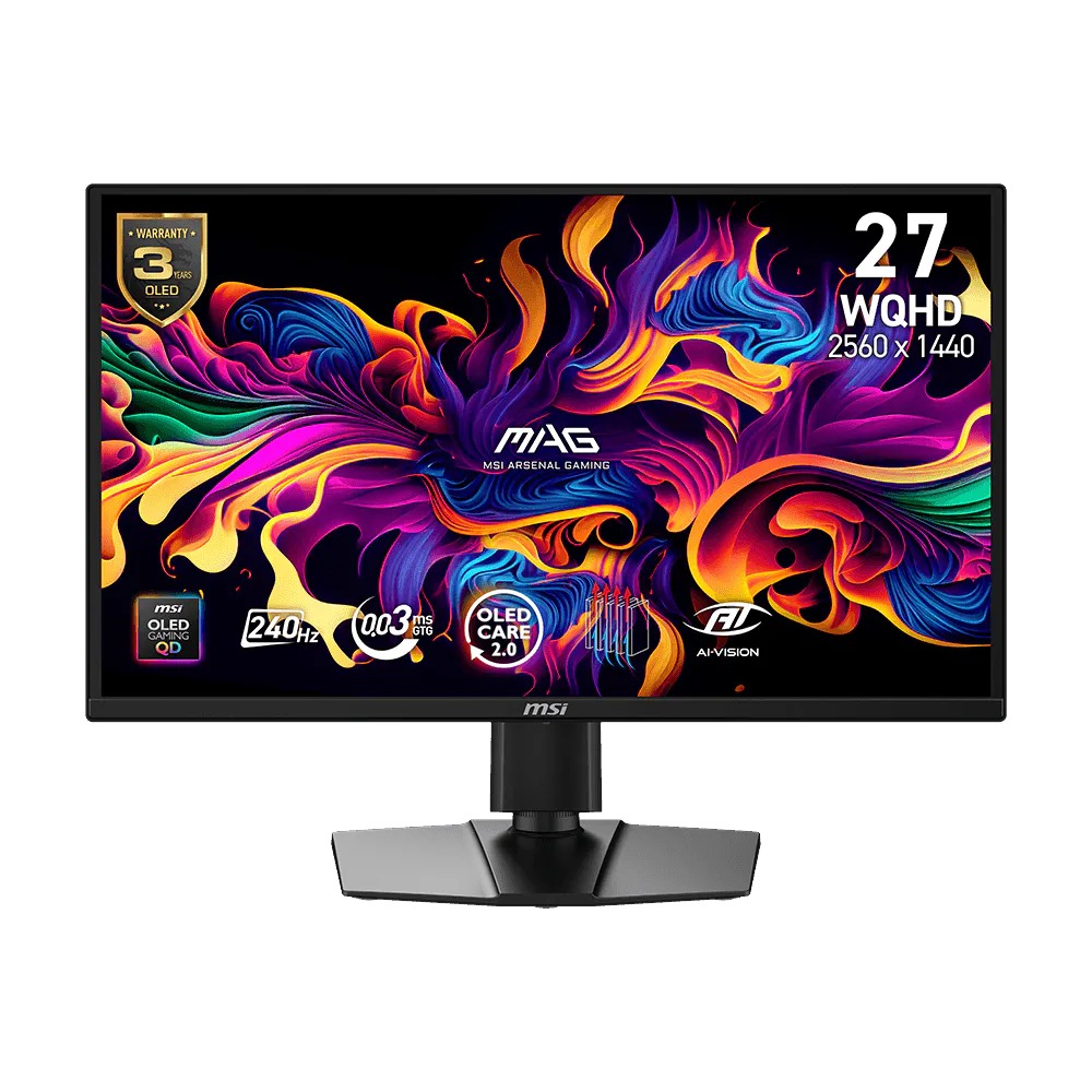 MSI MAG 272QP QD-OLED X24 27" 2K WQHD 240Hz 0.03ms GtG Gaming Monitor With HDR Ready, AMD FreeSync™ Premium