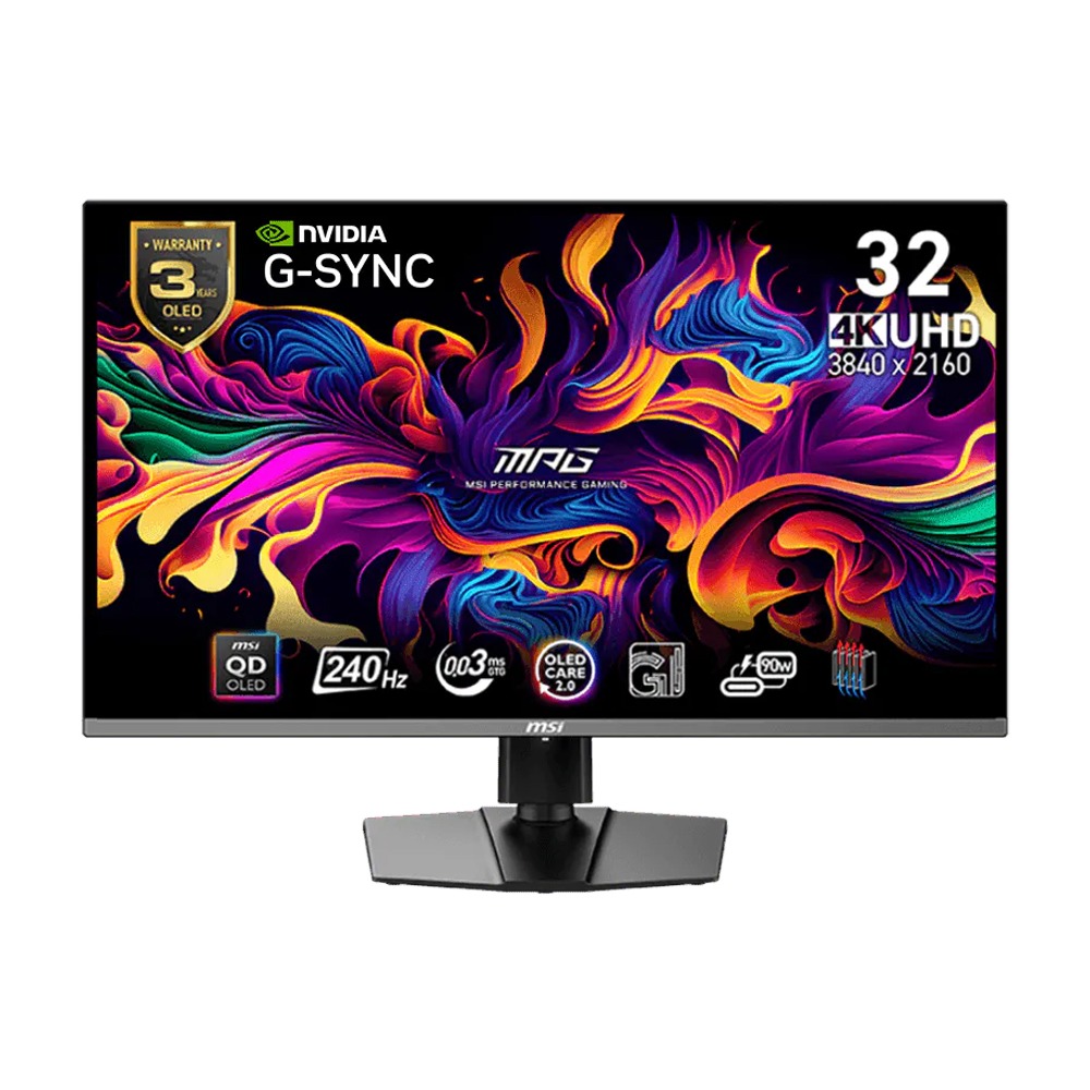 MSI MPG 321URX QD-OLED 32" 4K UHD 240Hz 0.03Ms Gaming Monitor With AMD FreeSync Premium Pro Technology