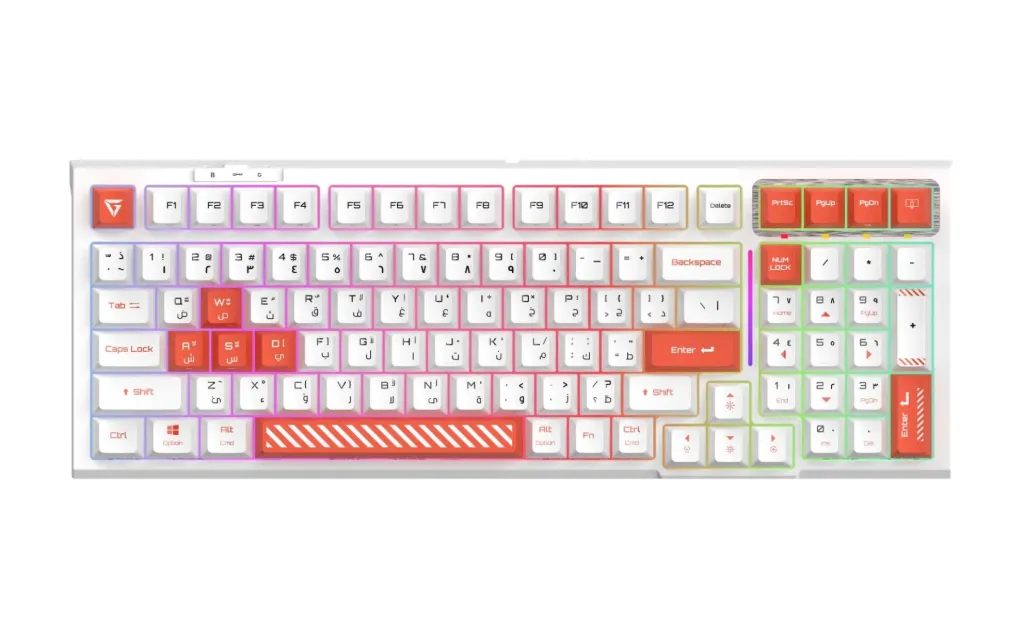GamerTek Arcade Keys V2 Mechanical Keyboard - White