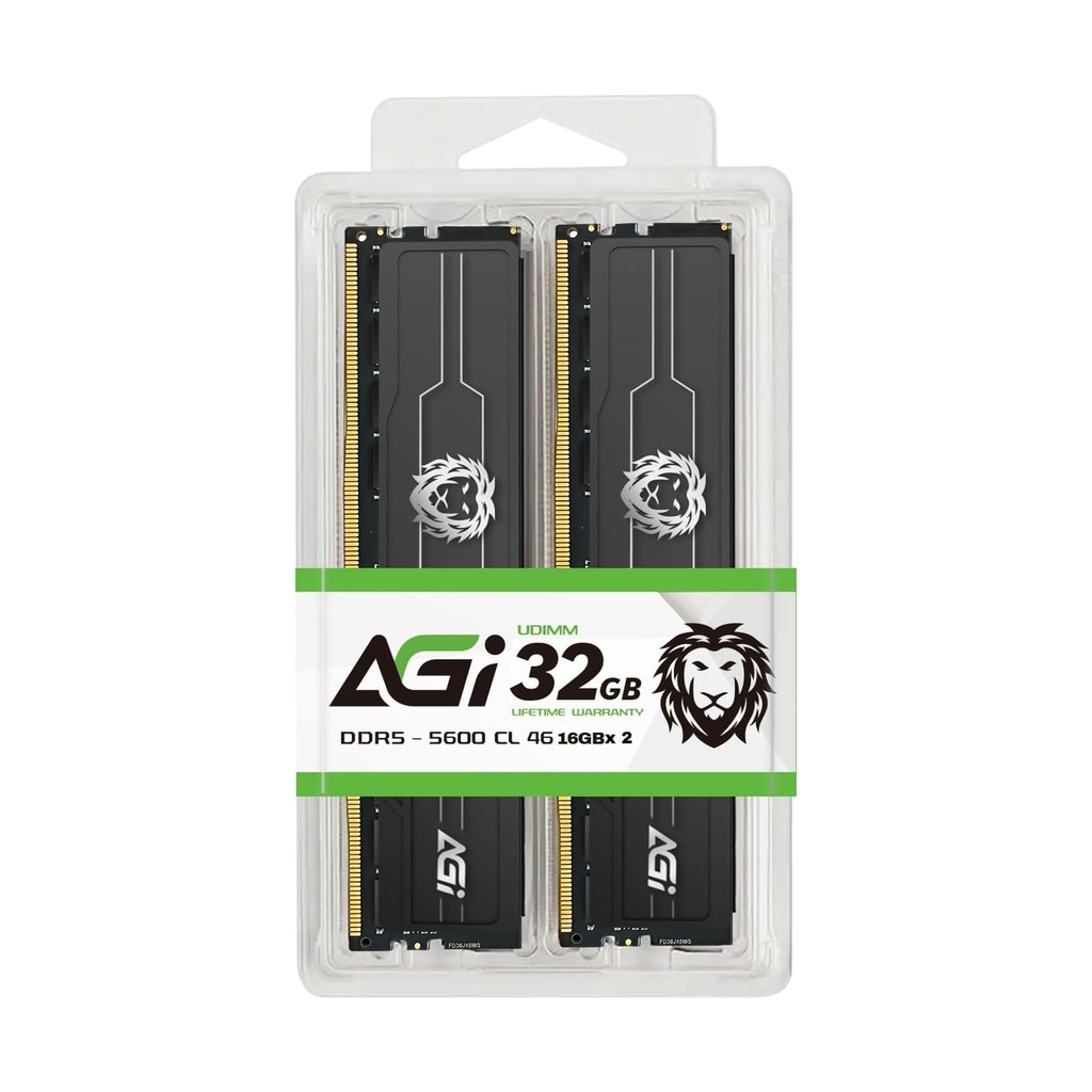 AGI 32GB (16GBx2) DDR5 5600MHz CL46 Memory Kit - Black