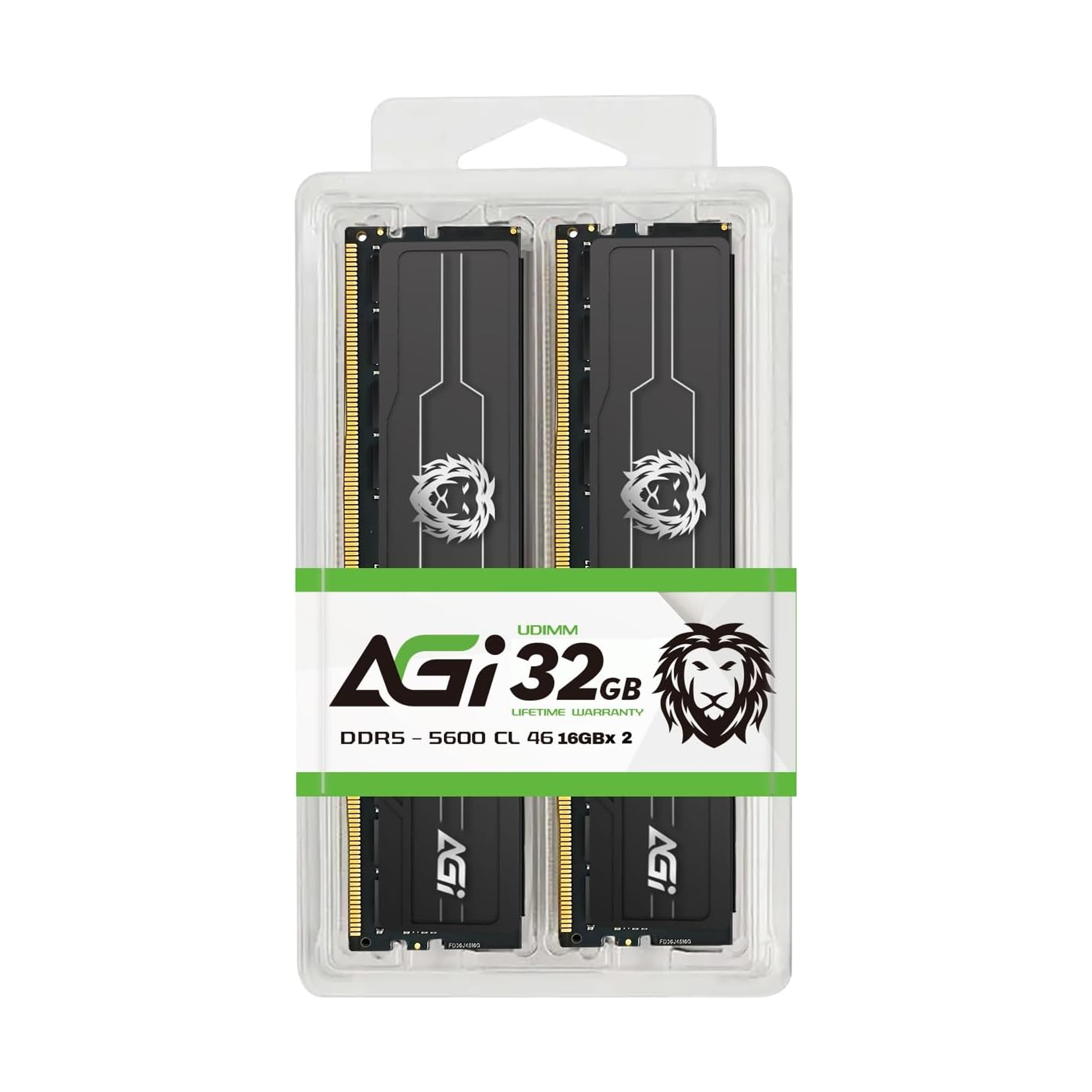 AGI 32GB (16GBx2) DDR5 5600MHz CL46 Memory Kit - Black | Wifi