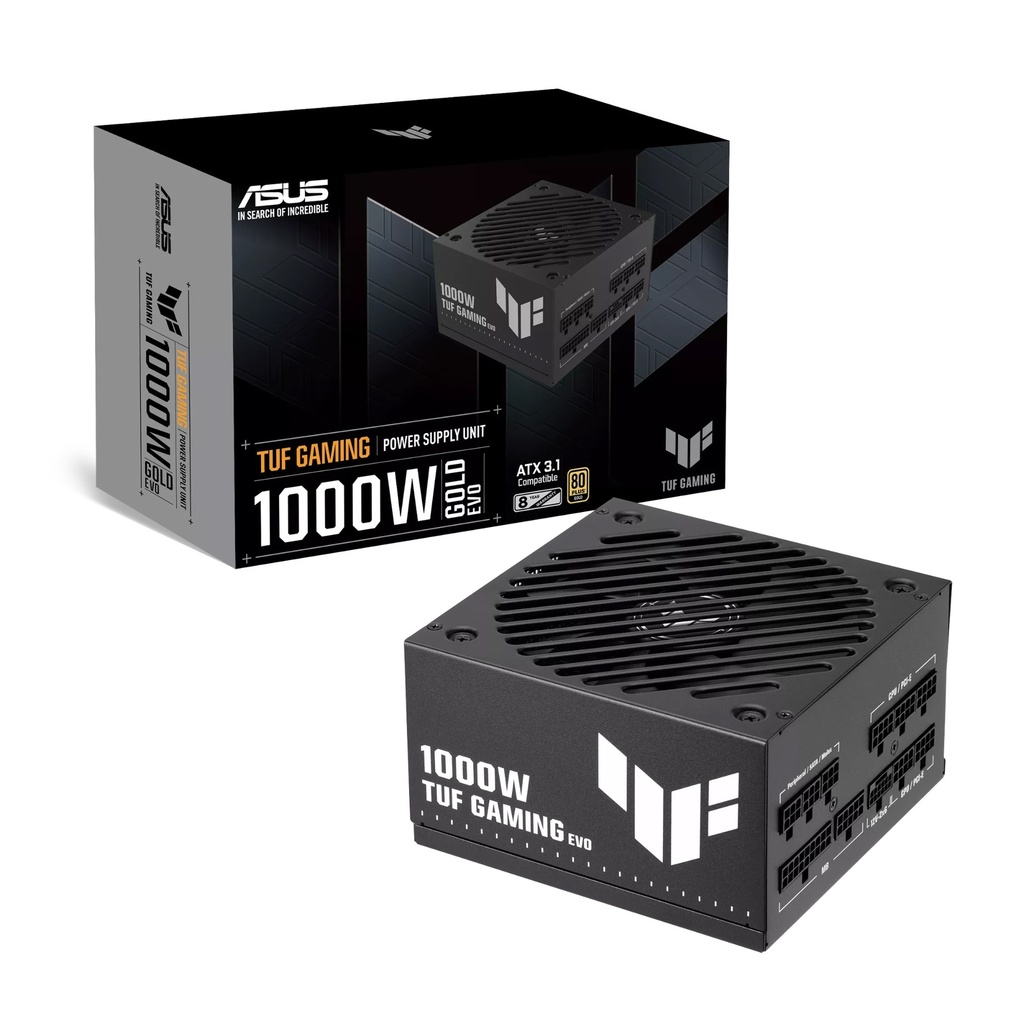 Asus TUF Gaming 80PLUS Gold Evo Fully-Modular 1000W ATX 3.1& PCIe 5.1 Compatible Power Supply