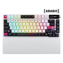 Asus Rog M704 Azoth X 75% Mechanical Wireless Gaming Keyboard, NX Snow V2 Switch - White (Arabic layout)