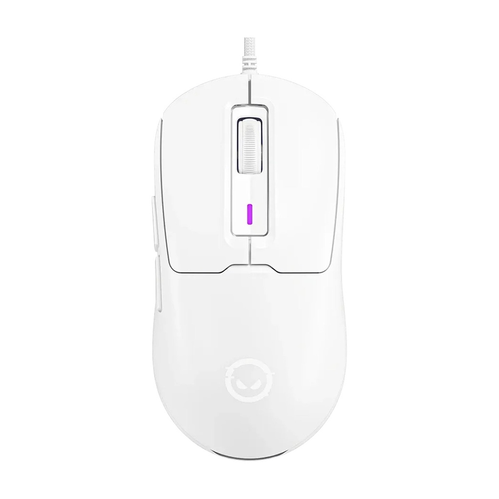 Lorgar Advanced MSA10 RGB 6 Buttons 12K DPI, Pixart PAW3311 Optical Wired Gaming Mouse - White