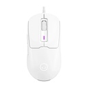 Lorgar Advanced MSA10 RGB 6 Buttons 12K DPI, Pixart PAW3311 Optical Wired Gaming Mouse - White
