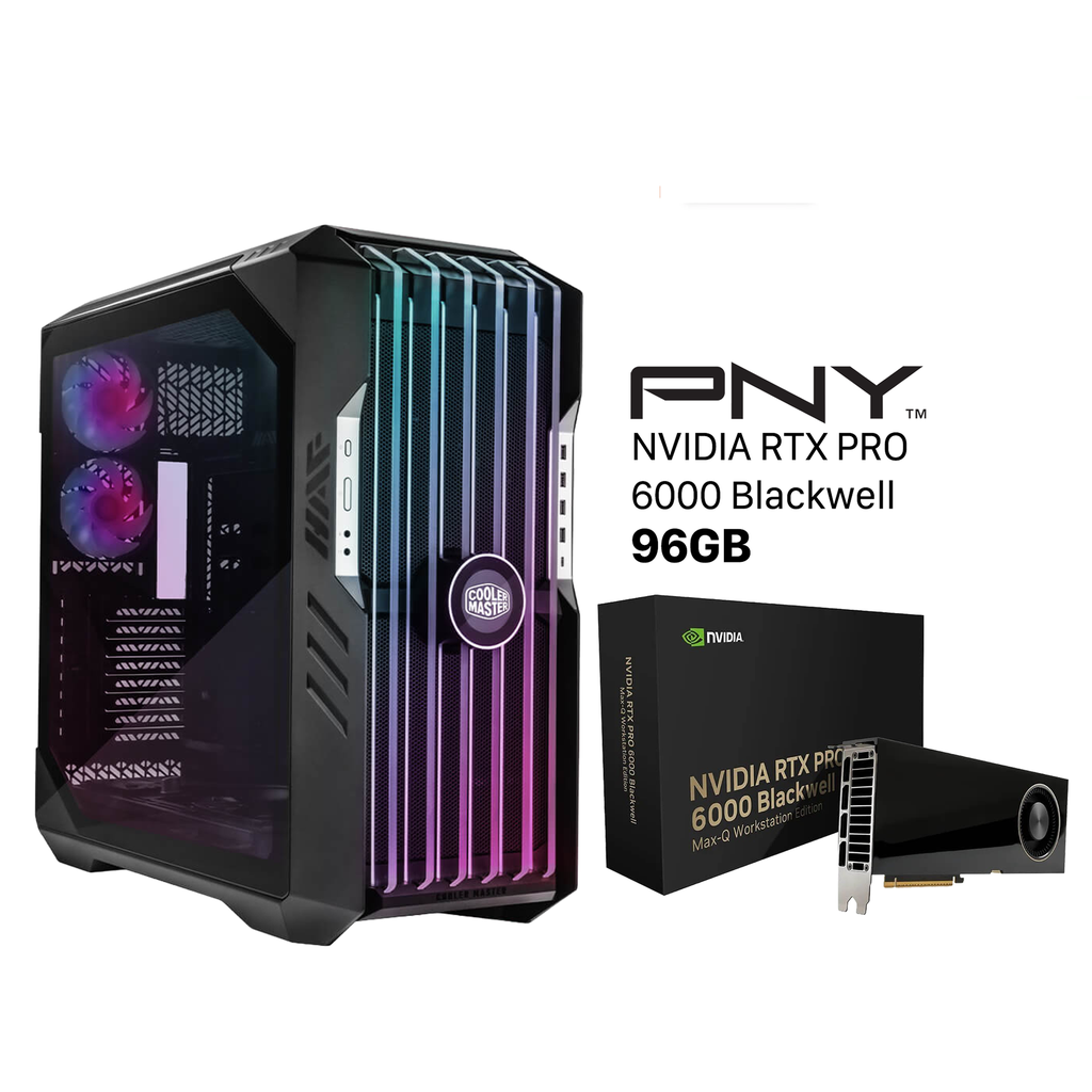 [H700E-IGNN-S00-CGPC2] AMD Ryzen Threadripper Pro 9965WX, ASUS Pro WS TRX50-SAGE WiFi,G.SKILL G5 128GBD5 RAM,Samsung 9100 PRO 4TB Gen-5,SilverStone XE360-TR5 Liquid Cooler,PNY NVIDIA RTX PRO 6000 Blackwell 96GB,ASUS Pro WS 2200W Platinum,Cooler Master HAF700 EVO Case,Win 11 Pro