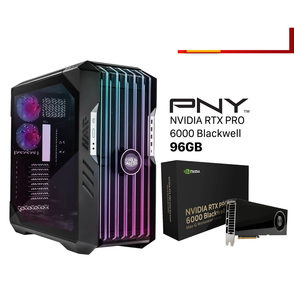 [H700E-IGNN-S00-CGPC2] AMD Ryzen Threadripper Pro 9965WX, ASUS Pro WS TRX50-SAGE WiFi,G.SKILL G5 128GBD5 RAM,Samsung 9100 PRO 4TB Gen-5,SilverStone XE360-TR5 Liquid Cooler,PNY NVIDIA RTX PRO 6000 Blackwell 96GB,ASUS Pro WS 2200W Platinum,Cooler Master HAF700 EVO Case,Win 11 Pro