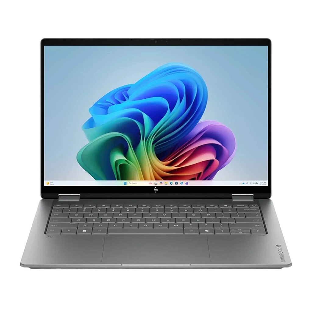 HP OmniBook X Flip 2-in-114-KB0023DX Laptop, Intel Core Ultra 7-355 Processor, 16GB RAM, 1TB SSD, Integrated Intel Graphics, 14" 2K OLED Touch Screen, Backlit Keyboard, Windows 11 Home - Meteor Silver