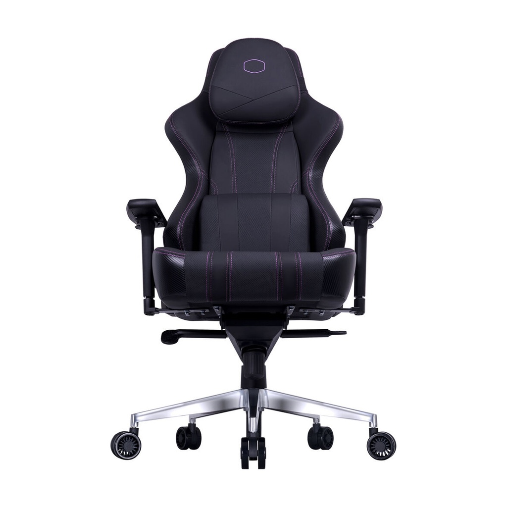 Cooler Master Caliber X2 Gaming Chair, Adjustable Lumbar Support, 180° Recline, Unibody Cold Molded Foam, Steel Frame, 75mm Silent Caster, 4D Armrest - Black