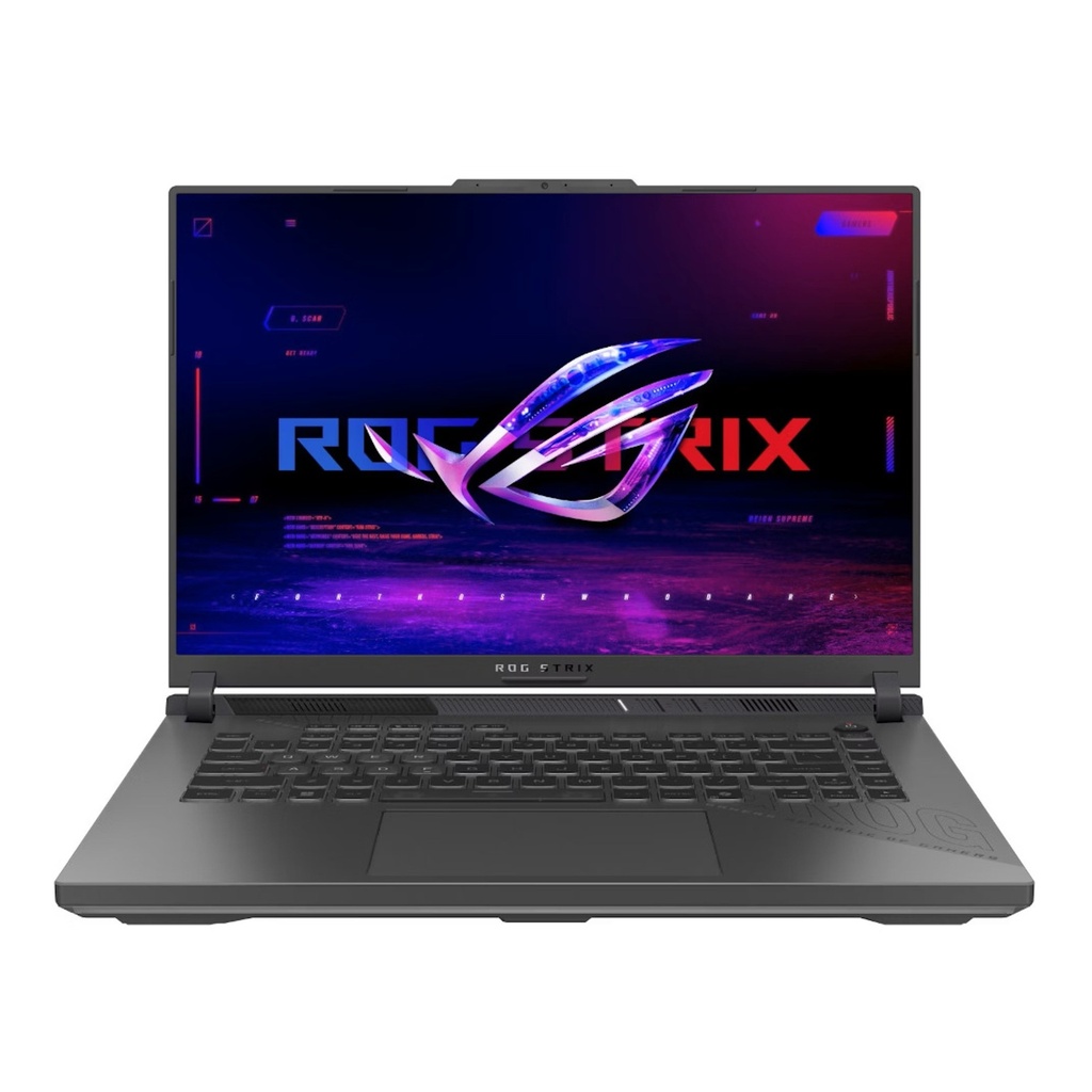 [90NR0KW7-M00D10] Asus Rog Strix G16 G614PM-TS259W Gaming Laptop, AMD Ryzen 9 8940HX Processor, 16GB DDR5 RAM, 512GB SSD NVMe, NVIDIA GeForce RTX 5060 8GB Graphics, 16" 2.5K WQXGA IPS 300Hz Display, 4-Zone RGB Backlit Keyboard, Windows 11 Home - Gray