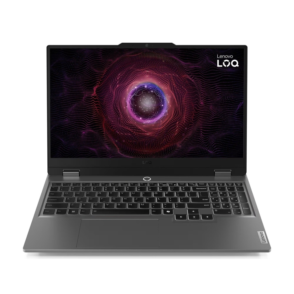 Lenovo Loq 15AHP9 Gaming Laptop, AMD Ryzen 7 7445HS Processor, 8GB DDR5 RAM, 512GB SSD NVMe, NVIDIA GeForce RTX 3050 6GB Graphics, 15.6" FHD IPS Display, White Backlit Keyboard, Windows 11 Home - Luna Grey