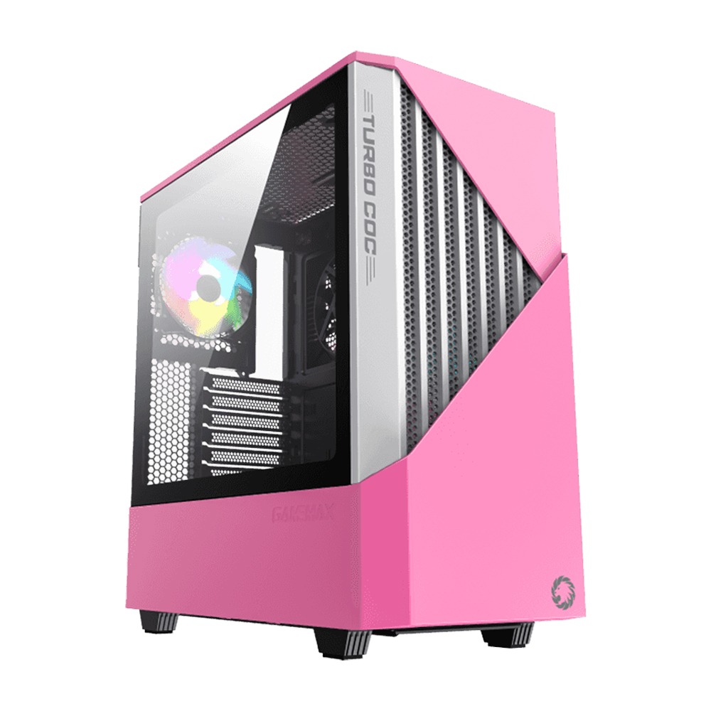 [Contac] GameMax Contac COC WP Mid Tower Gaming Case - Pink/White