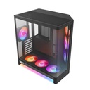 NZXT H6 RGB+ (2026) Dual-Chamber ATX Mid-Tower Airflow Two Panel Front & Left Side Tempered Glass Case With 3 RGB Fans - Black