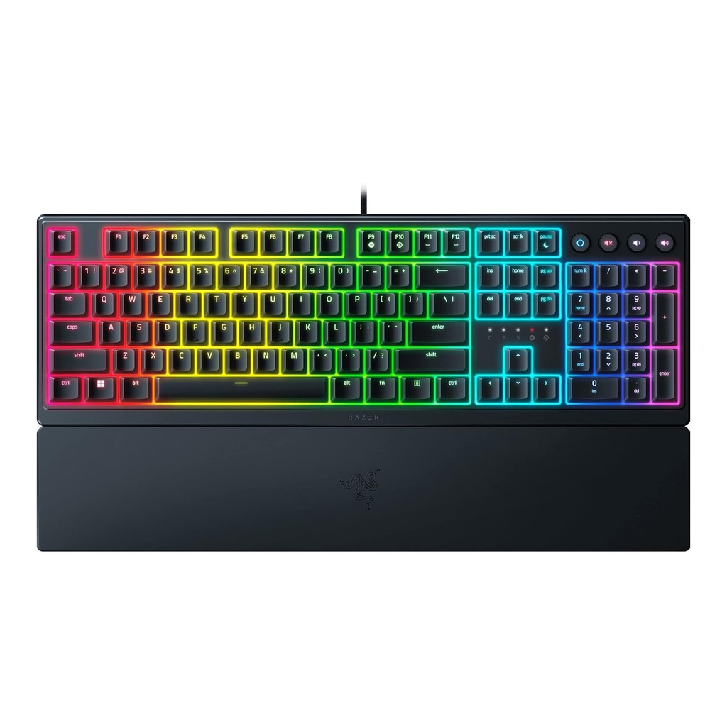 Razer Ornata V3 Low Profile Keys RGB Wired Gaming Keyboard Mecha-Membrane Switch - Black